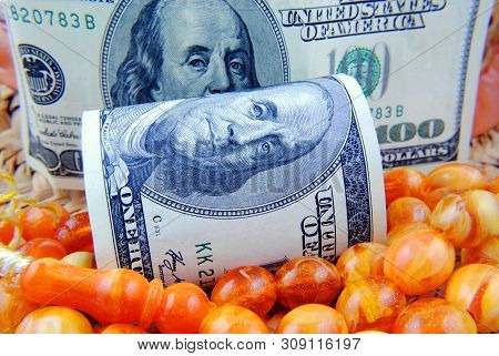 Close Up Currency Of The United States Of America