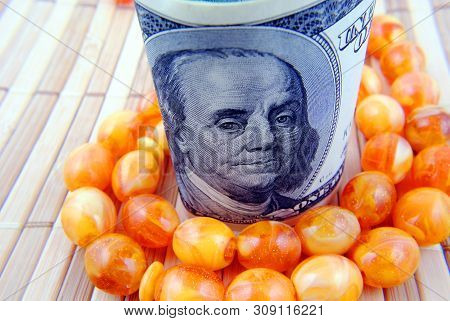 Close Up Currency Of The United States Of America