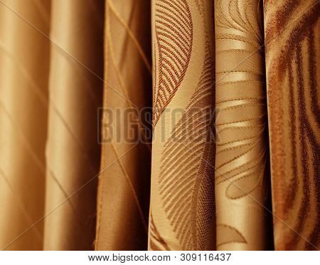 Sale - Colorful Fabrics In The Store, Close Up