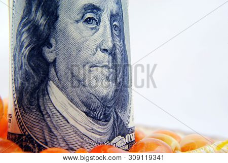 Close Up Currency Of The United States Of America