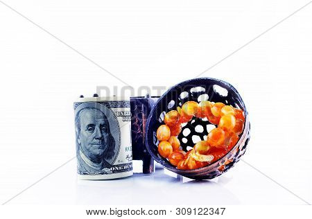 Close Up Currency Of The United States Of America