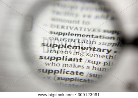 The Word Or Phrase Supplementary In A Dictionary