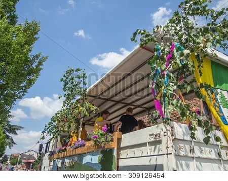 Kirchheimbolanden, Rheinland-pfalz, Germany-06 23 2019: Holiday Parade On Streets Of German Town Dur