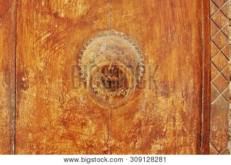 Ancient Door Latch At Bahrain Fort, Close Up