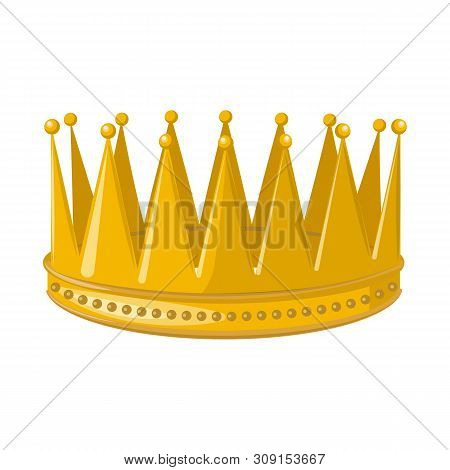 Vector Design Of Monarchy And Gold Logo. Set Of Monarchy And Heraldic Vector Icon For Stock.