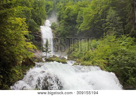 Cascades Of The Giessbach Falls, Bernese Oberland. Switzerland.