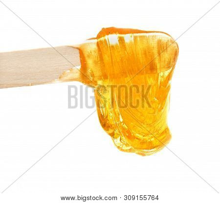 Hot Wax Waxing For Hair Removal Depilation Epilation Procedure Isolated On A White Cosmetology Conce