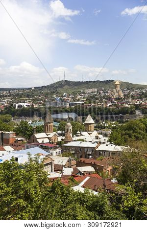 Cityscape View At The Georgian Captial Tbilisi