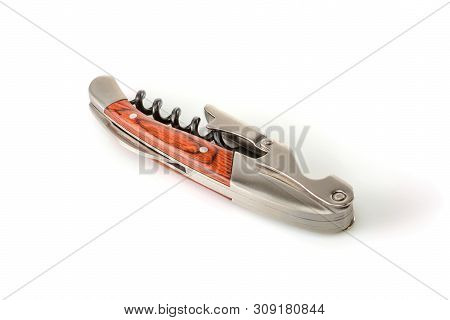 Sommelier Knife With Corkscrew And Bottle Opener In The Folded State, Professionsl Waiter Knife, Clo