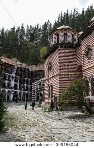 Rila, Bulgaria - May 3, 2019: Rila Monastery, Bulgaria. The Rila Monastery Is The Largest And Most F