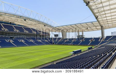 Porto, Portugal - April 2018: View On Estadio Do Dragao Arena