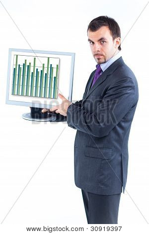 GeschÃ¤ft Graph mit GeschÃ¤ftsmann
