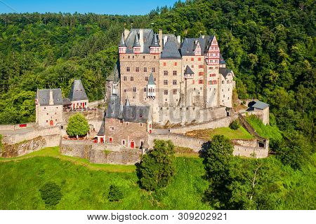 Eltz Castle Or Burg Eltz Is A Medieval Castle In The Hills Above The Moselle River Near Koblenz In G