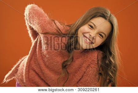 Pure Joy. Small Girl Child. Hairdresser For Kids. Childrens Day. Portrait Of Happy Little Child. Kid