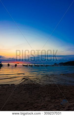 Seabeach Sunset Colourful Sky Cloud