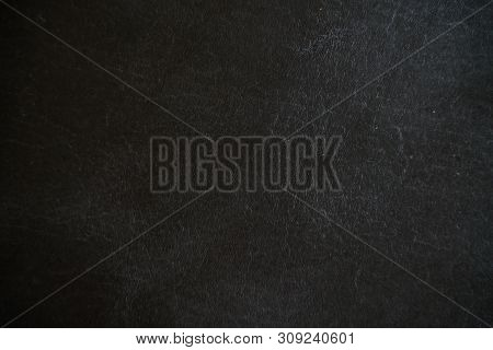 Genuine Black Cowhide Leather Background