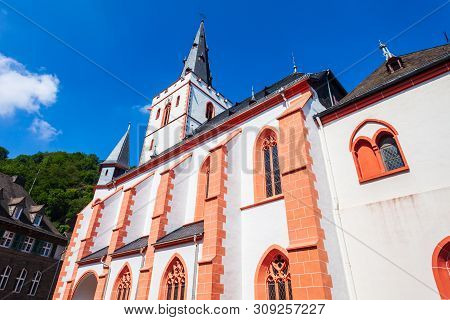 Collegiate Church Or Stiftskirche Of St. Goar Is A Protestant Parish Church In St. Goar In Germany
