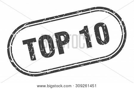 Top 10 Stamp. Top 10 Square Grunge Sign. Top 10