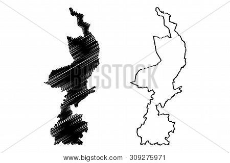 Limburg Province (kingdom Of The Netherlands, Holland) Map Vector Illustration, Scribble Sketch Limb