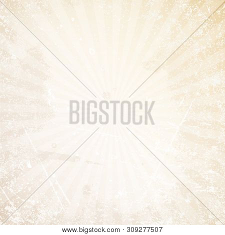 Old Paper Background With Scratches And Sunshine Beige