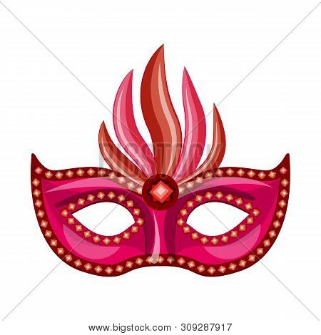 Vector Design Of Carnival And Theatrical Icon. Collection Of Carnival And Mystery Vector Icon For St