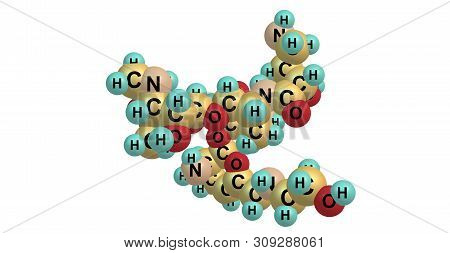Plazomicin Antibiotic Molecular Structure Isolated On White
