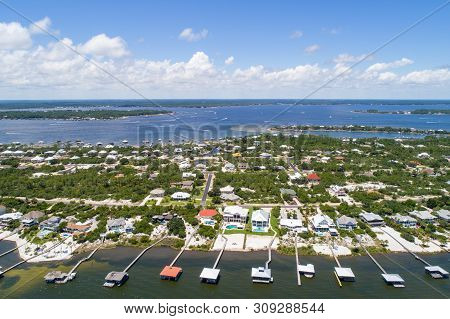 Aerial View Of Perdido Key, Florida And Ono Island, Alabama Beaches