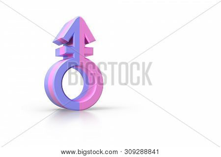 Symbols Of Gender Concept Design. Venus And Mars Signs 3d Illustration
