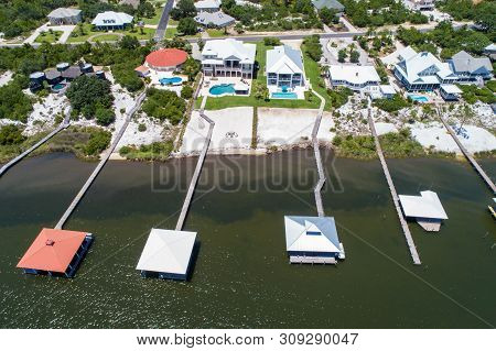 Aerial View Of Perdido Key, Florida And Ono Island, Alabama Beaches