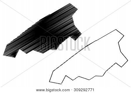 Damascus Governorate (governorates Of Syria, Syrian Arab Republic) Map Vector Illustration, Scribble