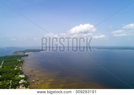 Aerial View Of Perdido Key, Florida And Ono Island, Alabama Beaches