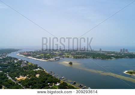 Aerial View Of Perdido Key, Florida And Ono Island, Alabama Beaches