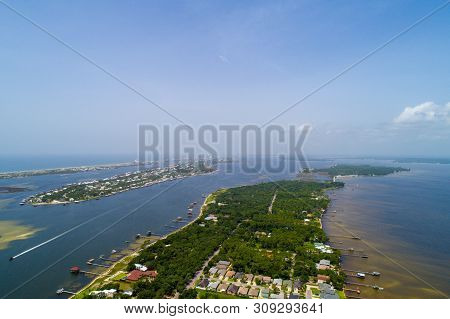 Aerial View Of Perdido Key, Florida And Ono Island, Alabama Beaches