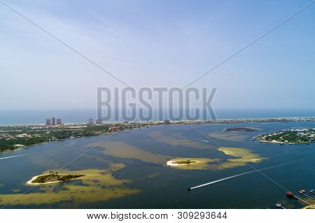 Aerial View Of Perdido Key, Florida And Ono Island, Alabama Beaches