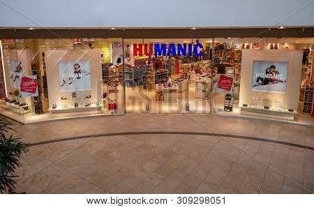 Gyor Hungary 05 07 2019 A Humanic Shop In The Arkad In Gyor