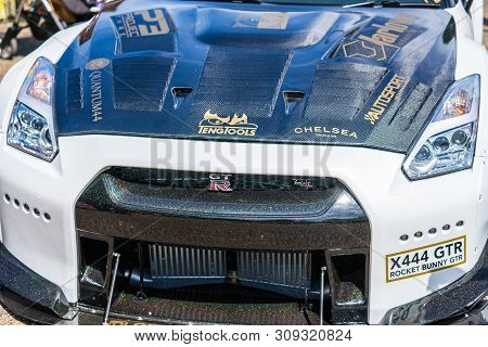 Bedford, Bedfordshire, Uk June 2 2019. Fragment Of Nissan Gtr