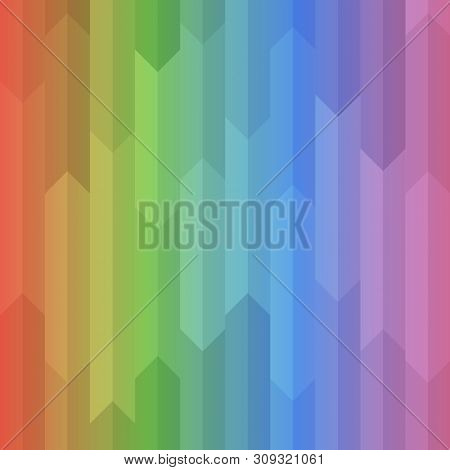 Rainbow Colored Abstract Background With Geometric Pattern