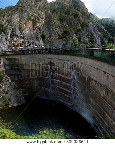 View To Matka Dam And Lake At Treska River, North Macedonia