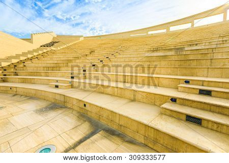 Doha, Qatar - February 17, 2019: Stairways Inside Katara Amphitheatre, A Classical Greek Theater In 