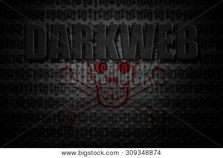 Darkweb Concept With Skull And Crossbones Background