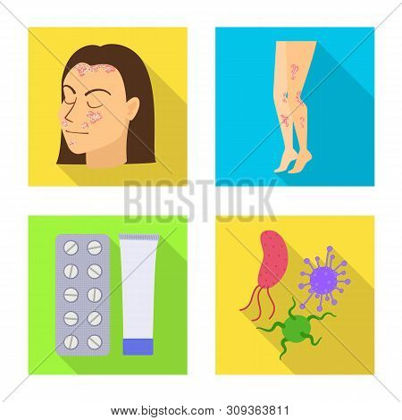 Vector Design Of Dermatology And Disease Symbol. Set Of Dermatology And Medical Stock Vector Illustr
