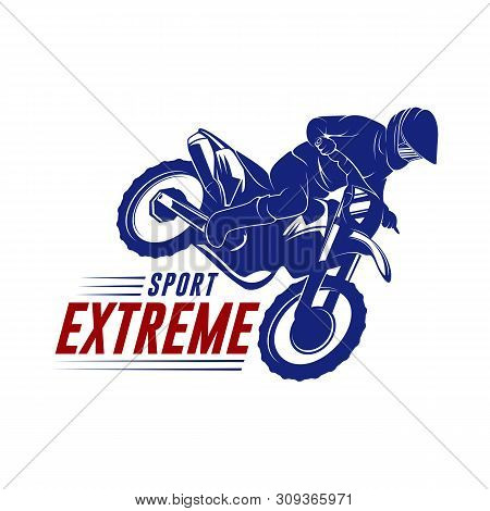 Motocross Jump Logo Vector. Motocross Freestyle Vector. Motocross Vector Illustration
