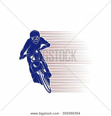 Motocross Jump Logo Vector. Motocross Freestyle Vector. Motocross Vector Illustration