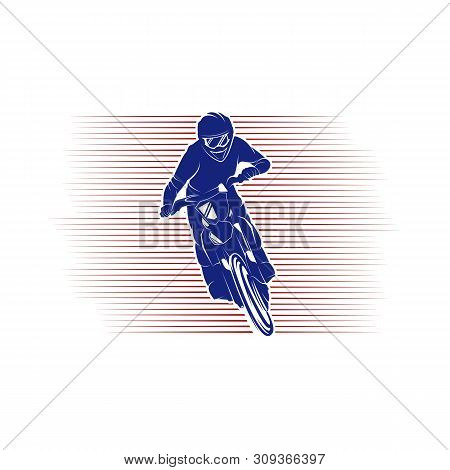 Motocross Jump Logo Vector. Motocross Freestyle Vector. Motocross Vector Illustration