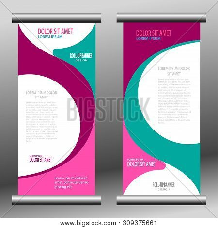 Roll the buffer banner template. for design, business, education, marketing advertising
Vertical information board design. abstract background. vector illustration.