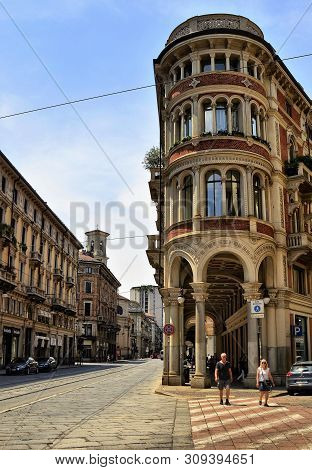 Turin,italy. In The Historic Center, Via Pietro Micca