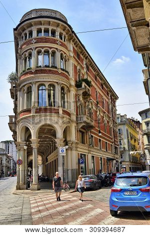 Turin,italy. In The Historic Center, Via Pietro Micca
