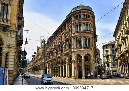 Turin,italy. In The Historic Center, Via Pietro Micca