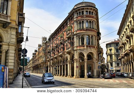 Turin,italy. In The Historic Center, Via Pietro Micca