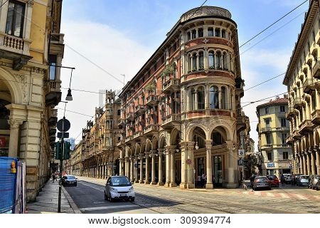 Turin,italy. In The Historic Center, Via Pietro Micca